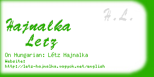 hajnalka letz business card